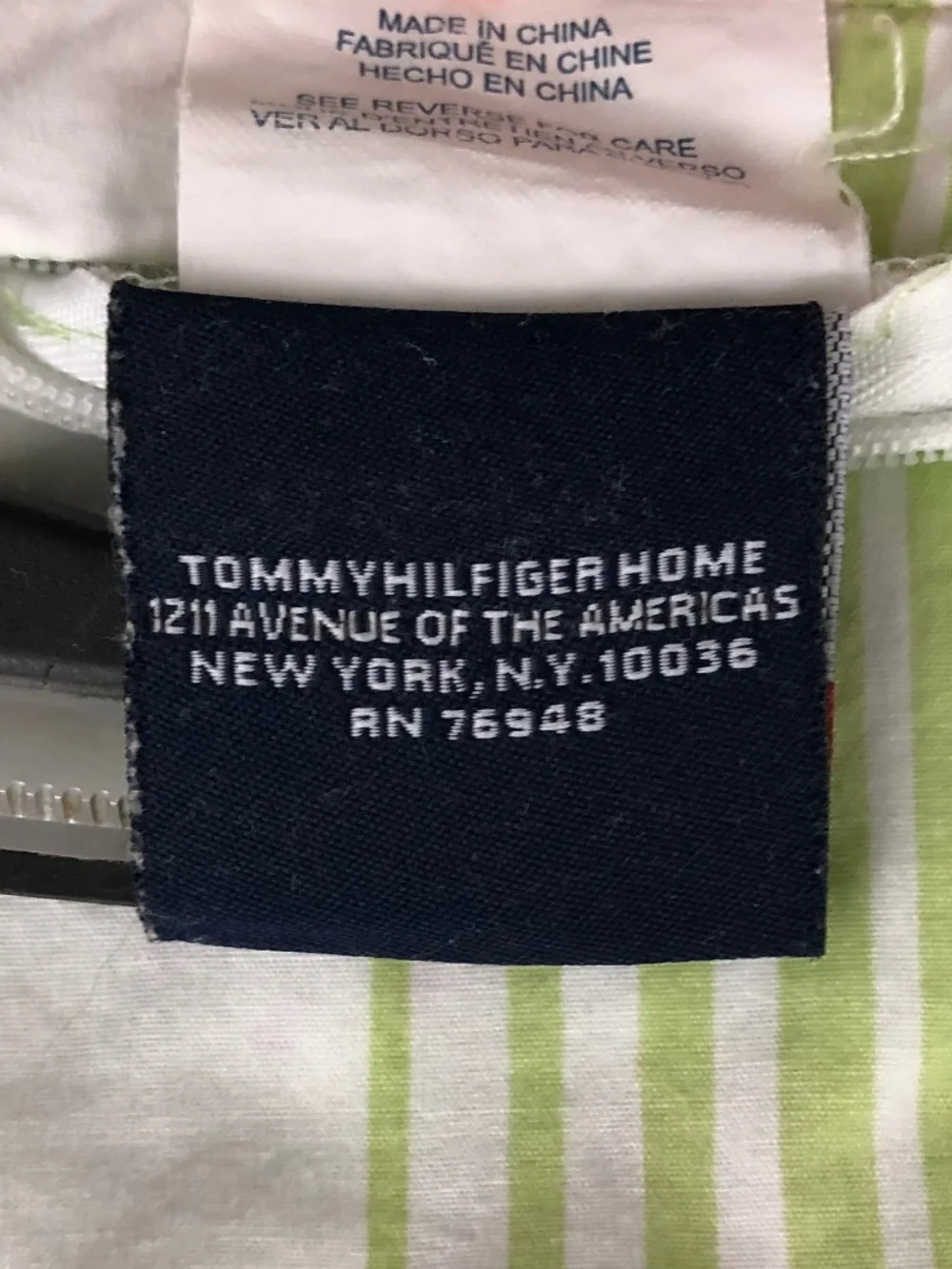 Tommy Hilfiger set of 2 reversible standard pillow shams cotton floral stripes